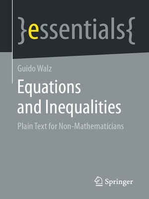 cover image of Equations and Inequalities